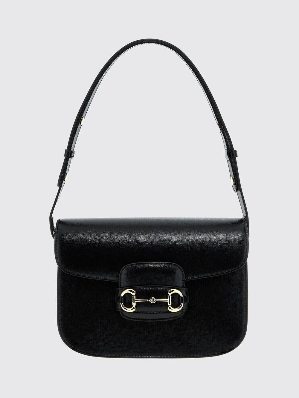 Gucci Horsebit Crossbody Shoulder Bag Leather Black